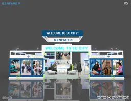 40x40 Island booth design by Pro-X Exhibits